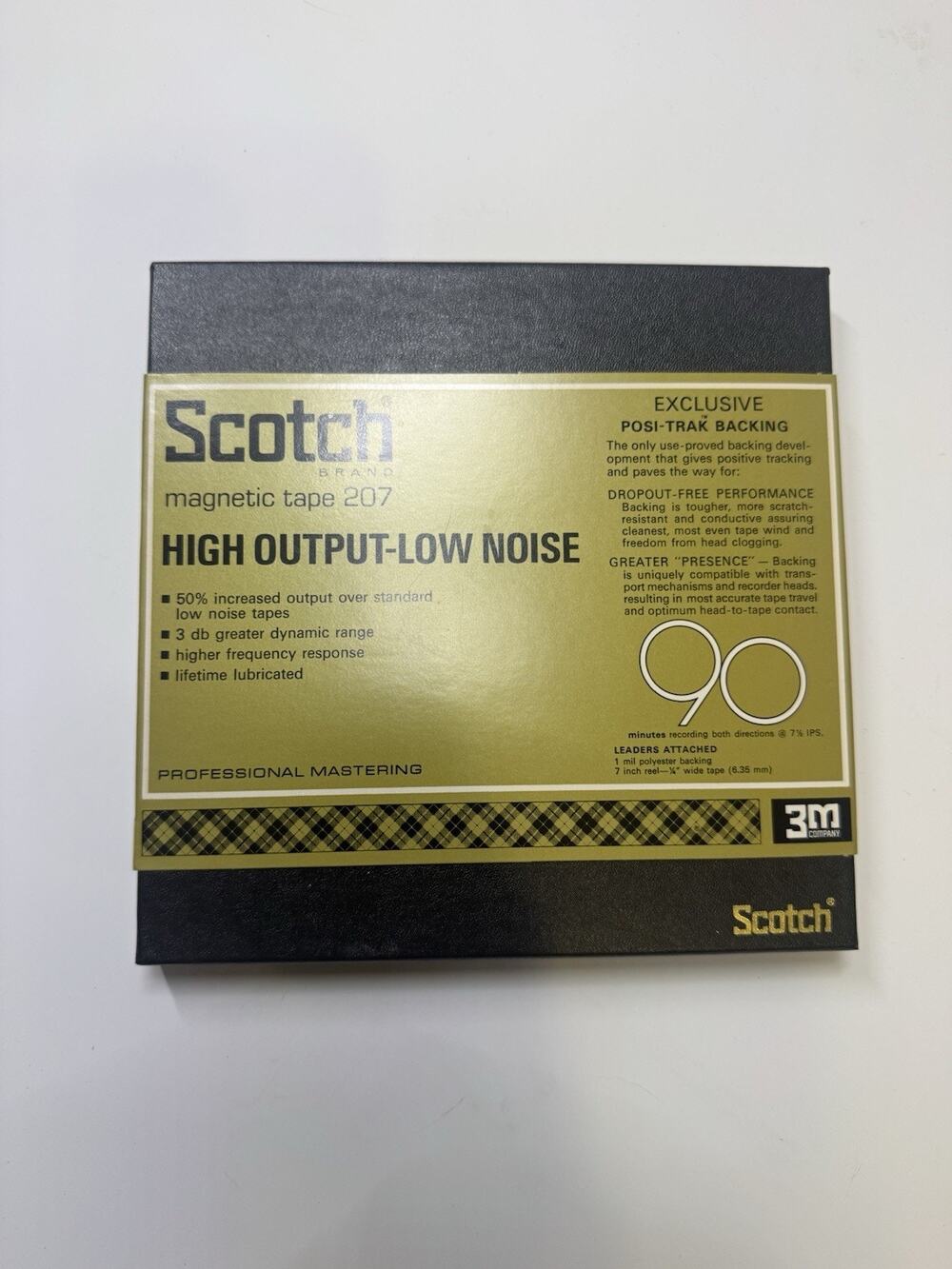 NOS Scotch 207 Magnetic Recording Tape 7” Reel 1/4” 1800 Ft New Old Stock